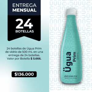 Suministro mensual 24 botellas ÜGUA Prim.